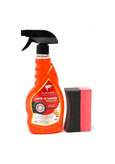 Alpars Araba Lastik Parlatıcı Tampon Parlatıcı 500 ML + Lastik Sünger 2'li Set