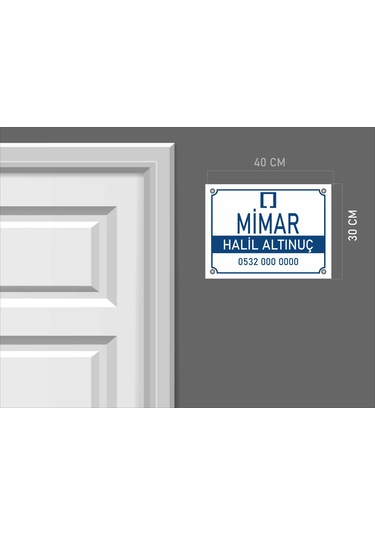Kişiye Özel Mimar Pvc Levha 40x30 Cm