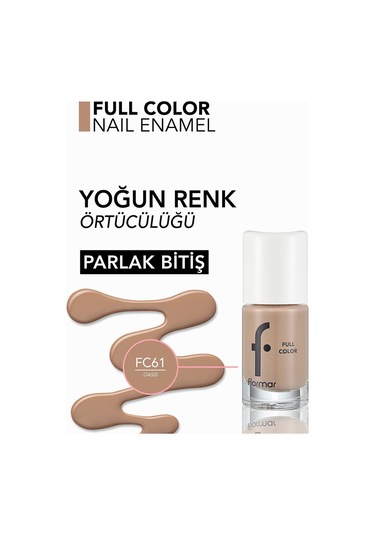 Flormar Kadın Bej Full Color Nail Enamel Fc61