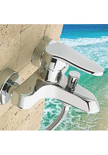 Denver Yağmurlama Duş Set Ve Elmas Banyo Bataryası Set 2li Set Krom