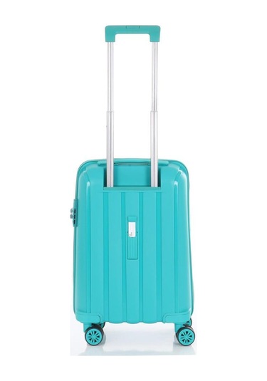 Mçs Bavul Büyük Ve Kabin 2li Set Kırılmaz Silikon Valiz V305 Camgöbeği Cam Göbeği