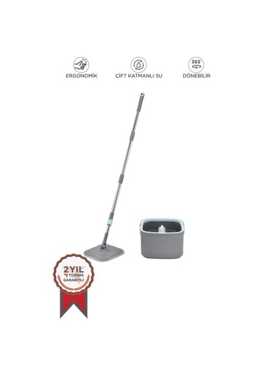 Torima Tmp-02 Temiz Kirli Suyu Ayıran Otomatik Temizlik Seti 3 + Extra Mop Bezli Paspas