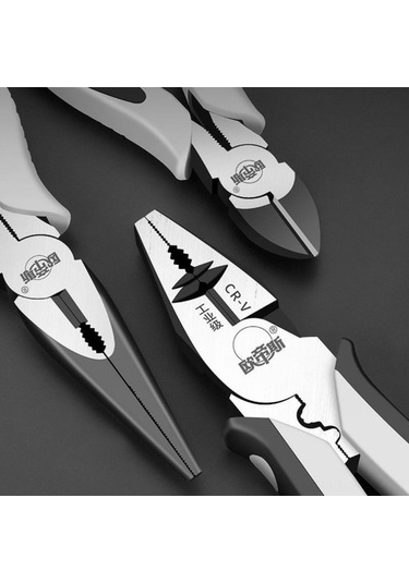 Besthome1 6 Elektrikçi Krom Nikel Çelik Tırnaklı Presli, Kaydırıcı, Kesici Ve Anti Kayma Kollü El Tokma Aleti