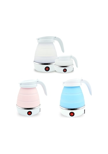 Dancemonkey Ev Seyahat İngiltere Tak İçin Taşınabilir Katlanır Silikon Elektrikli Su Isıtıcısı Beyaz, Küçük Ve Pratik