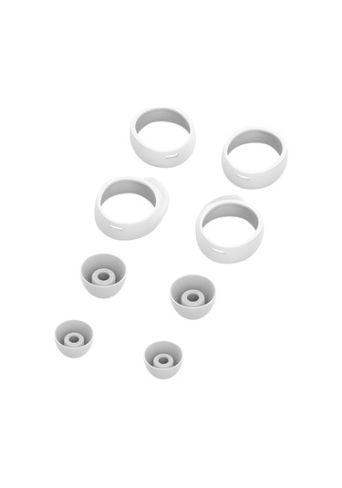 Youmex Galaxy Buds İçin 8'li Silikon Kulaklık Ucu Takımı - Renk Seçenekli, Bluetooth Kulaklık Erişorları Beyaz