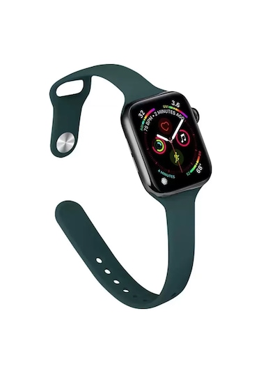 Newface Apple Watch Uyumlu 42mm Klasik Kordon - Haki Yeşil