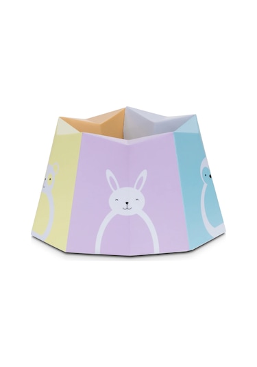 Babyjem Karton Seyahat Lazımlığı Desenli Beyaz