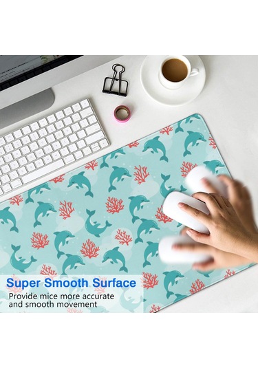 Dolphin Büyük Oyun Mouse Pad 31.5x15.7 Inch,masaüstü, Dizüstü Ve Kablosuz Fare İçin-a5