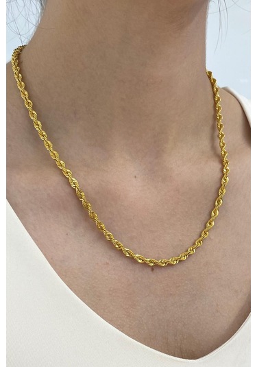 Zümrüt Sarraf 14 Ayar Altın Halat Zincir Kolye 8 G 38653238