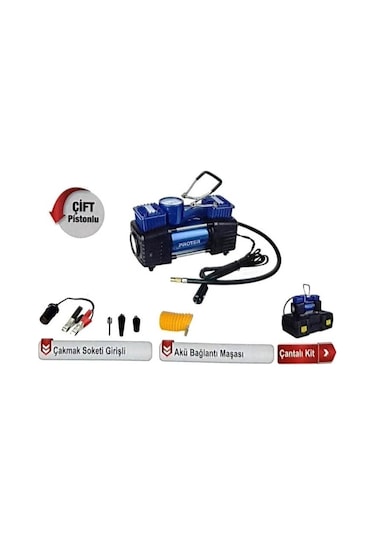 Proter Pr 252 Kit Lastik Şişirme Mini Kompresör