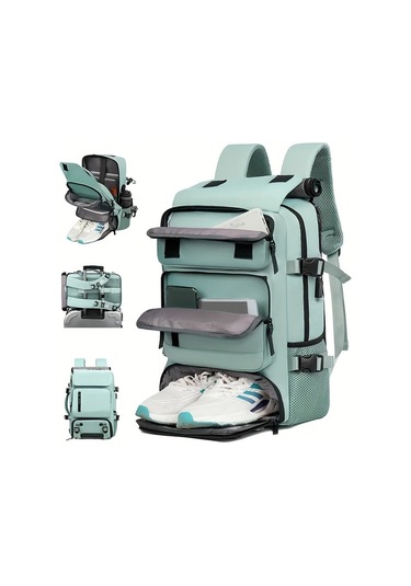 Gateesat Siyah Çok Amaçlı Büro Sırt Çantası Geniş Kapasiteli Nylon Polyester Gezgin siyah