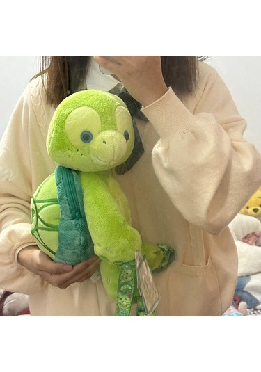 Suntek Doldurulmuş Hayvan Sırt Çantası Omuz Seyahat Okul Sevimli Yeşil