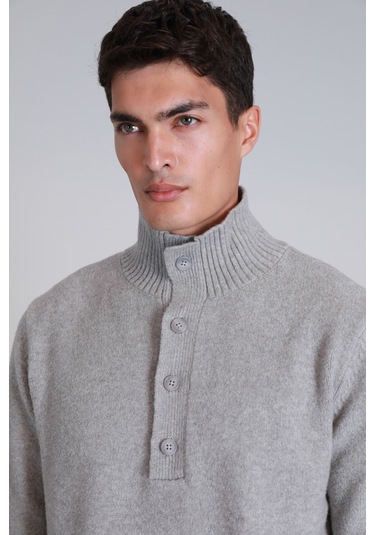 Lufian Bert Erkek Kazak Açık Gri Açık Gri 112090147100180 Açık Gri