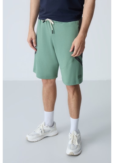 Tommy Life Açık Yeşil Pamuklu Kalın Yumuşak Dokulu Standart Fit Basic Erkek Şort - 81281 A. Haki