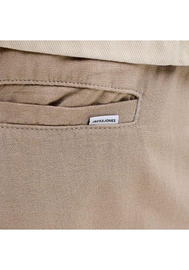 Jack&jones Bill Andros Vis Linen Blend Jogger Erkek Bej Pantolon