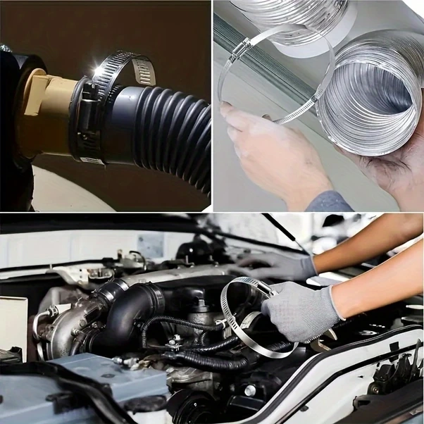 Xuweiwei 1 Adet 91-114mm 304 Paslanmaz Çelik Ayarlanabilir Boru Kelepzesi