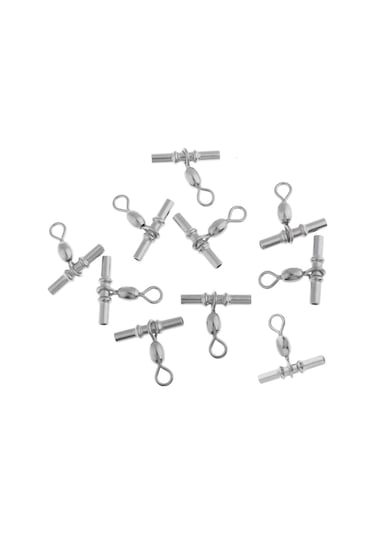 Suntek 10 Adet Balıkçılık Sıkma Döner Çapraz Hat 15mm