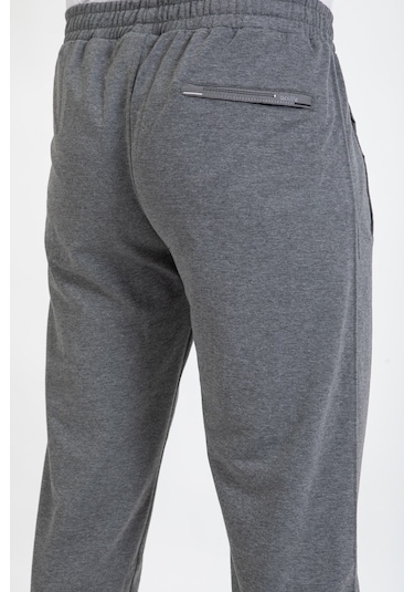 Erkek Pantolon Kesim Beli Lastikli Likralı Kompak Eşofman Altı 25 Füme