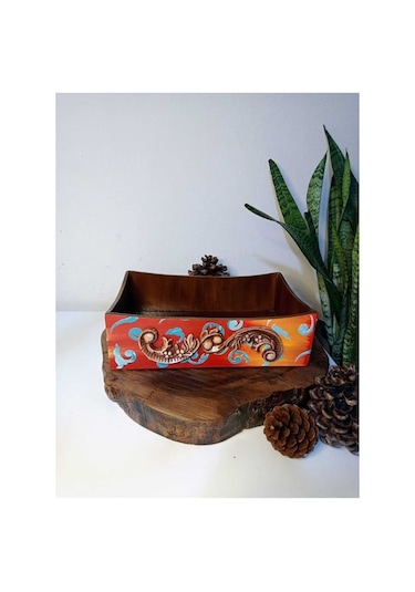 Çok Amaçlı,el Boyaması Rölyef Kabartma Ahşap Kutu