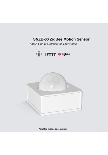 Moly Zigbee Akıllı Pır Hareket Sensörü, Snzb-03, 6m Algılama, 110 Açı, Pil Dahil, Ifttt Desteği