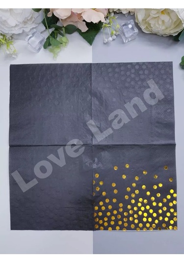Love Land Paper Kağıt Peçeteler Küçük Bayramdo Stuart 33x33 Cm 24 Adet 177629299 Siyah