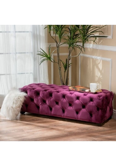 Deccostil Kapitoneli Yatak Ucu Bench Puf