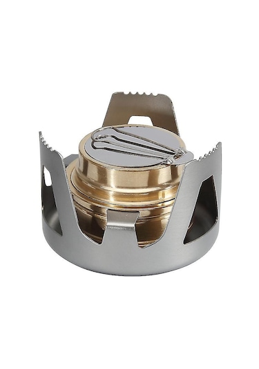 Açık Hava Kamp Alkol Ocağı Taşınabilir Alkol Ocağı 1 Adet, Gri Çok Renkli