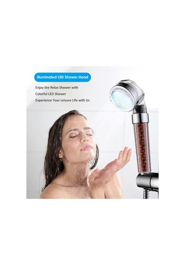 Shineyee 12 Led 3 Renk Sıcaklık Algılayıcı Otomatik Işıklandırma Duş Başkanı - Su Akışına Göre Renk Değiştirir - Dayanıklı Abs Malzeme - Standart Bağlantı Uyumlu Diğer