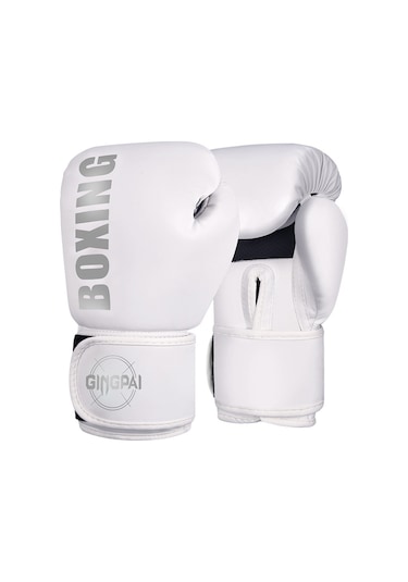 Reedark Genç Ve Yetişkinler İçin 12oz Beyaz-gümüş Pu Boks Eldiveni - Taekwondo, Kickboks, Muay Thai Ve Günlük Antrenmanlar İçin Uygun Çok Renkli