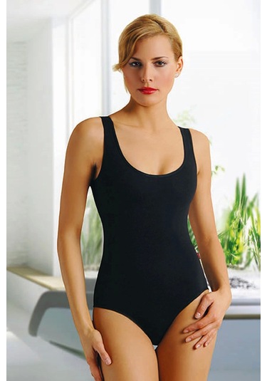 Geniş Askılı Bayan Body 4059 Siyah