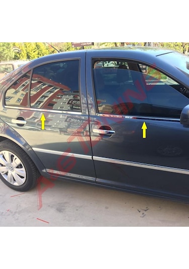 Volkswagen Bora Krom Cam Çıtası 1998-2004 4Prç Paslanmaz Çelik N11.145