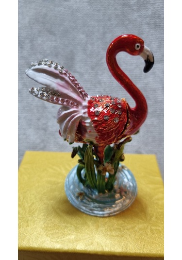 Zirkon Taşlı Flamingo Kutu Biblo 001