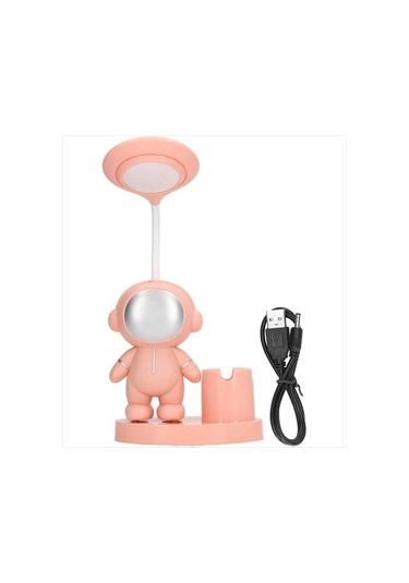 Larimar Led Astronot Masa Lambası Ve Kalemlik - 9078471998110lmr Çok Renkli