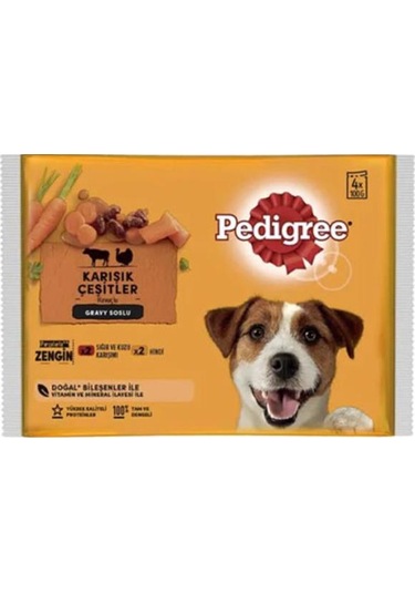 Pedigree Et Çeşitleri Pouch Köpek Konserve Konservesi 4x100 Gr