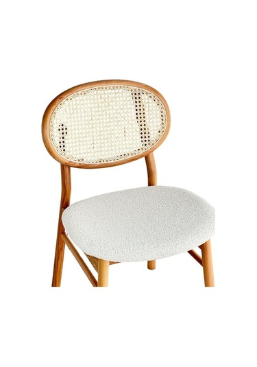 Bergama İskandinav Natural Ahşap Masa Sandalye Takımı 90x90 Natural