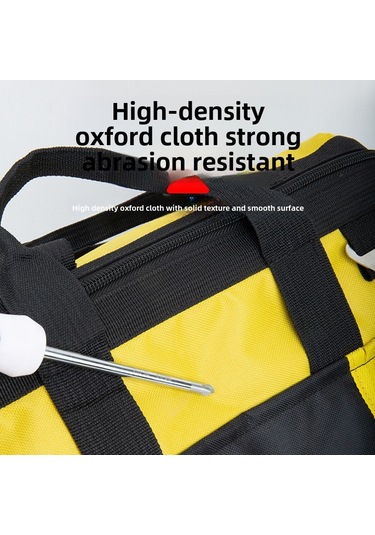 Dofolink 17" Sarı Kalın Su Geçirmez Kumaş Elektrikçi Tamirat Çanta - Dayanıklı Kumaş, Büyük Kapasite, El Taşıma Askı Yok