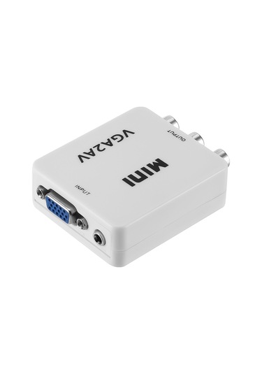 Gplus VGA2AV VGA RCA AV Dönüştürücü Çevirici Mini Switch