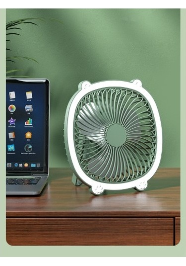 Mkjınmeı Masaüstü Fan Ev Tipi Masa Lambası Dolgu Işığı Küçük Fan Fwm6nm Yeşil