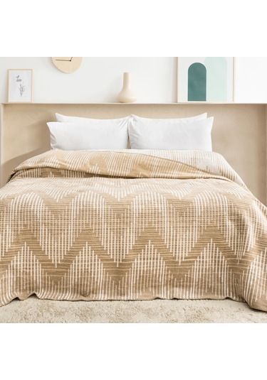 Schafer Home Bloom Çk Battaniye 200x220 Cm 1 Parça-bej Bej