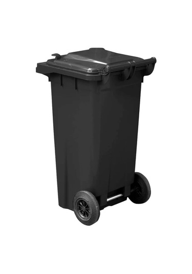 Siyah Renk 120 Lt Çöp Kovası, Çöp Konteyner Siyah