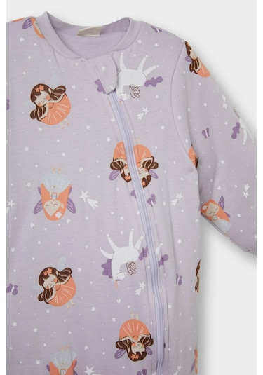 Defacto Kız Bebek 2,5 Tog Elyaf Desenli Fermuarlı Uzun Kollu Penye Tulum F3566a525wnpr305 Mor Defacto Kız Bebek 2,5 Tog Elyaf Desenli Fermuarlı Uzun Kollu Penye Tulum F3566a525wnpr305 Mor