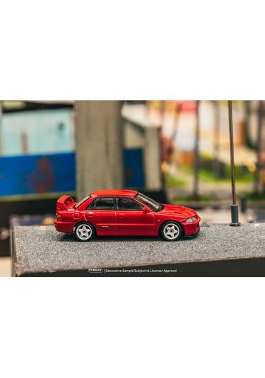 Tarmac Works 1/64 Mitsubishi Lancer Gsr Evolution Iı Red With Tarmac Cards - Global64 Çok Renkli