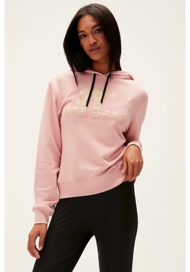 Bad Bear Frost Hoodie Kadın Sweatshirt Beyaz XL Pembe