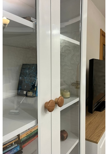Life Tv Ünitesi Ve Kitaplık Seti %100 Mdf Beyaz - Meşe