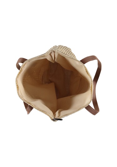 Hasır Örgü Model Kadın Çanta Şık Tasarım Hasır Çanta Siyah