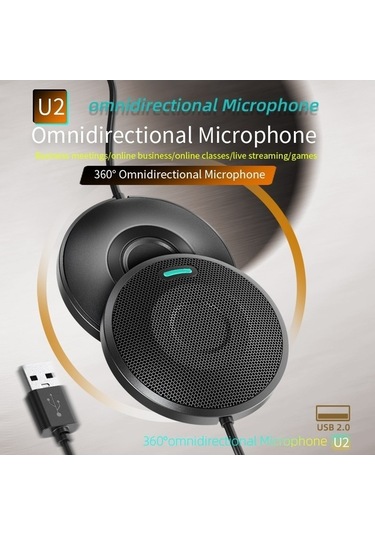 Wondernest Yönlü Usb U2 Toplantı Mikrofonu Mikrofon Konferansı Kondenser İş İçin Dizüstü Çok Bilgisayarı Bilgisayar Alma 681100065a Fv