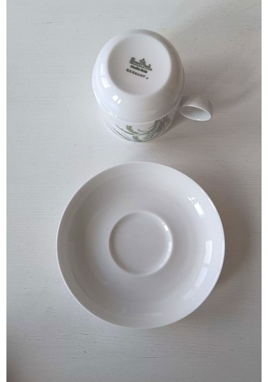 Hint Pirinci Desenli Vintage Çay Fincanı Seti 2 Parça Beyaz-krem