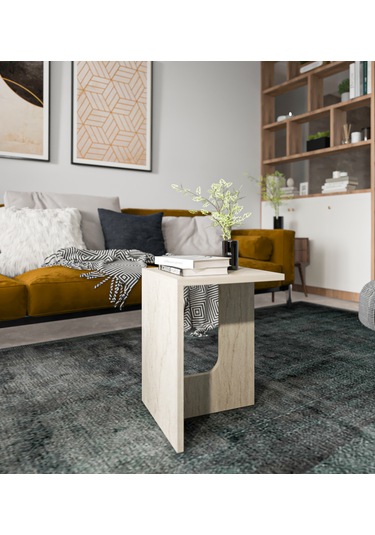 Terni Çok Amaçlı Yan Sehpa Bohem Traverten 35 Cm