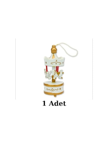 Nostaljik Mini Atlı Karınca Beyaz-gold 1 Adet