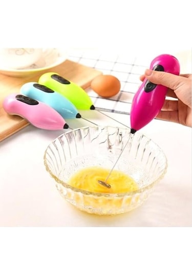 Pilli Süt Köpürtücü Ve Yumurta Çırpıcı Çok Renkli